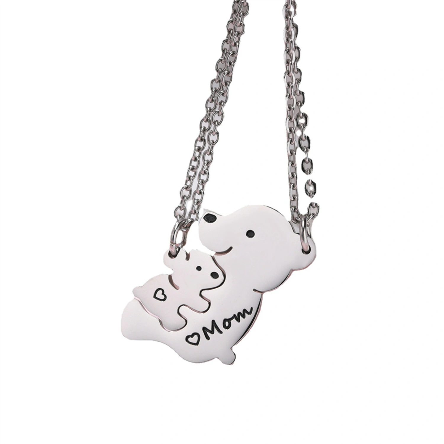 Mama Bear and Baby Bear Necklaces Matching Family Necklaces Jewelry