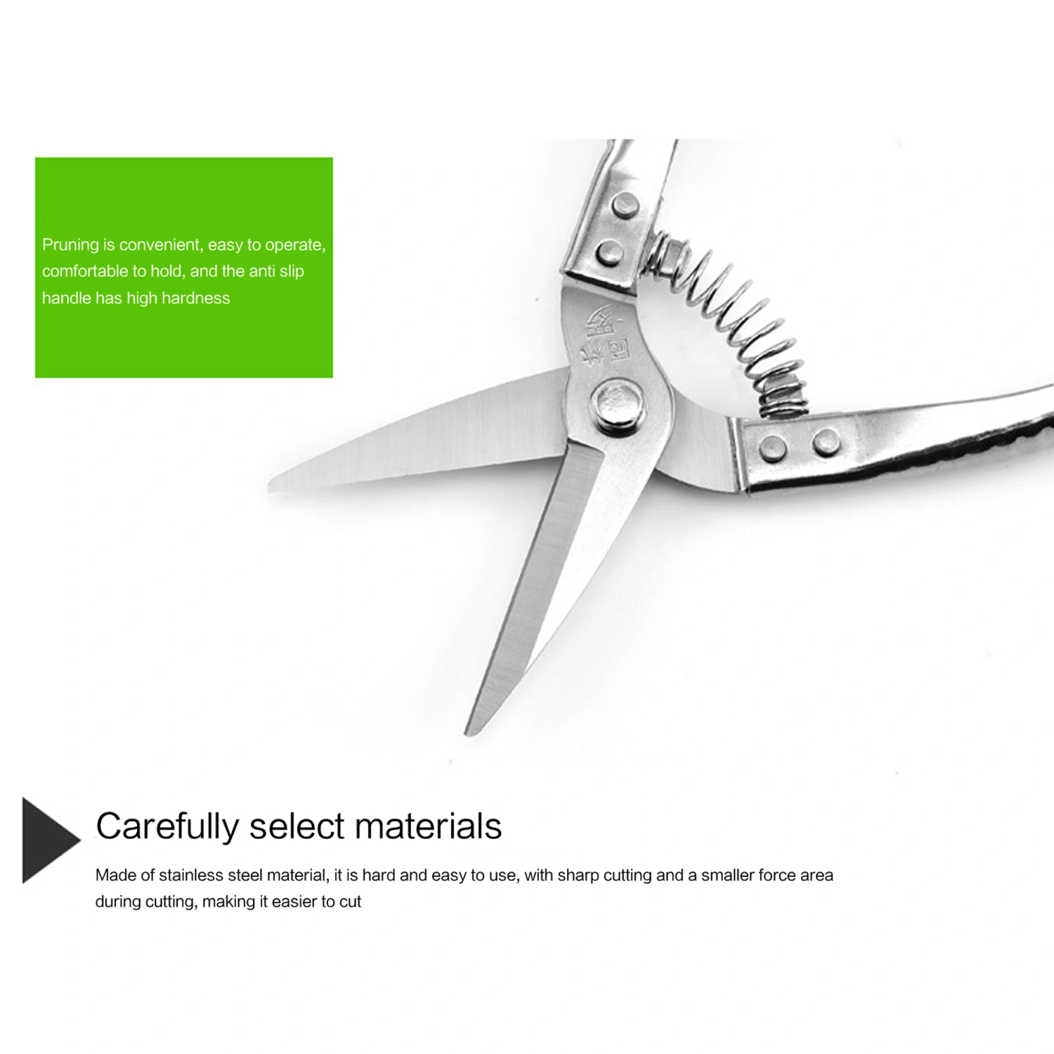 Pruning Shears Gardening Hand Pruners with Stainless Steel Blades