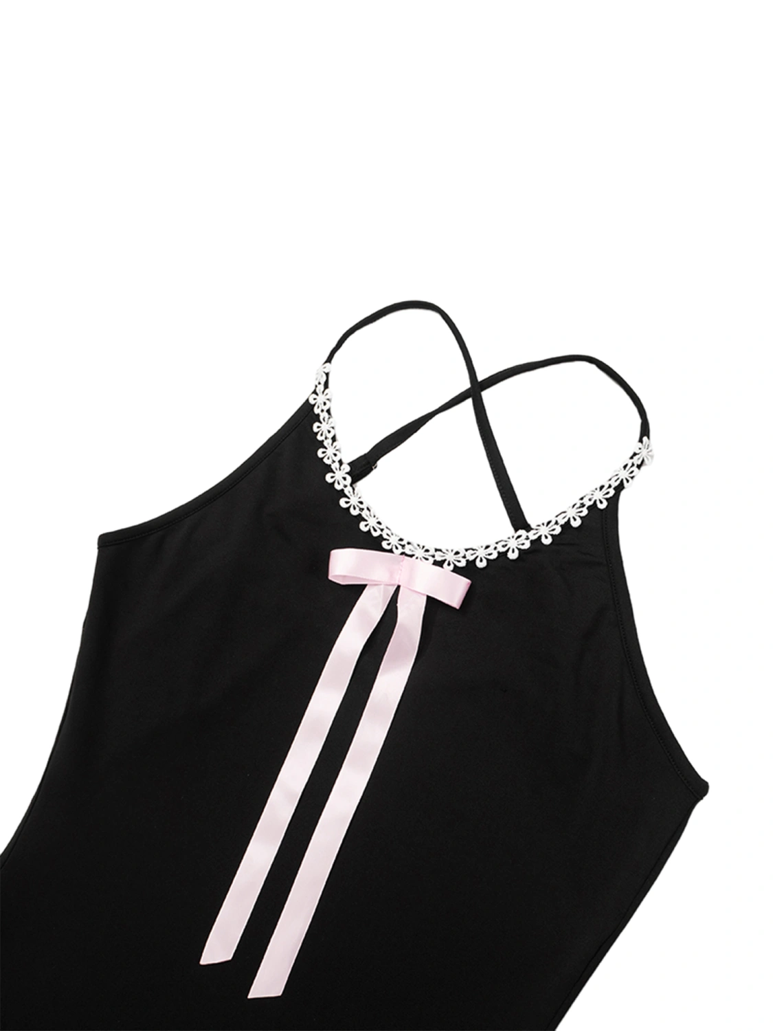Women Cami Dress Flower Bowknot Embellished Mini Bodycon Dress