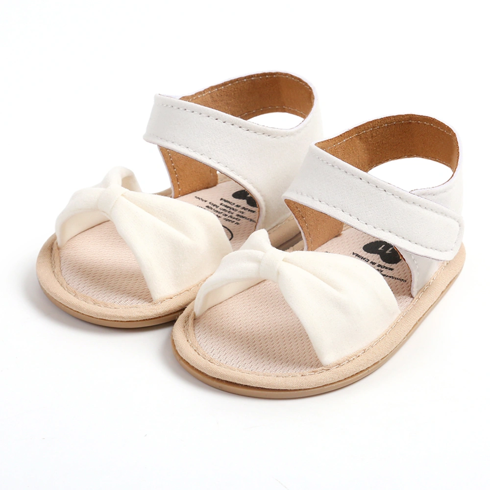 Baby Girl Sole Rubber Sole Non-Slip Open Toe Bow Summer Sandals