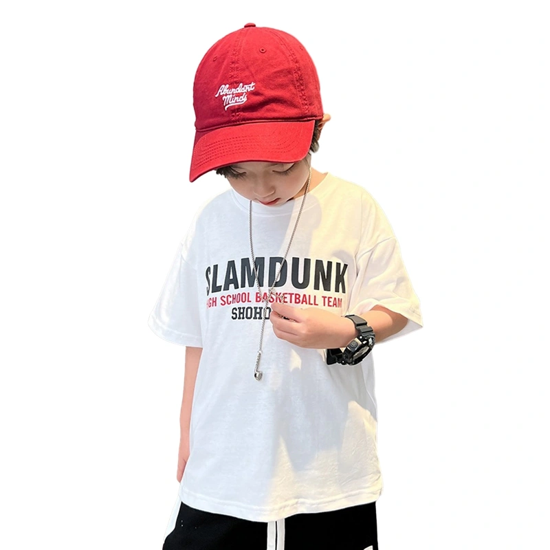 Kids Baby Boy Loose T-Shirts Letter Print Short Sleeve Tops Pullovers