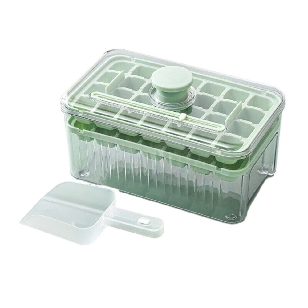 Ice Cube Tray with Bin, 56 Grids Reusable Silicone Ice Cube Molds