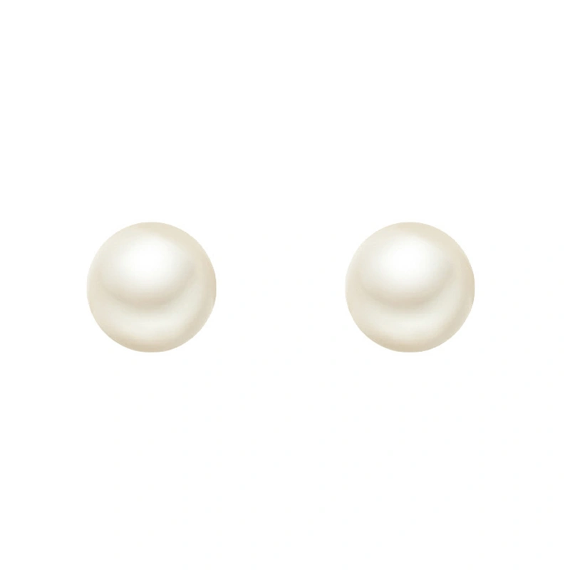 Chic Simulated Pearl Earrings for Women Classic Faux Round Ear Studs