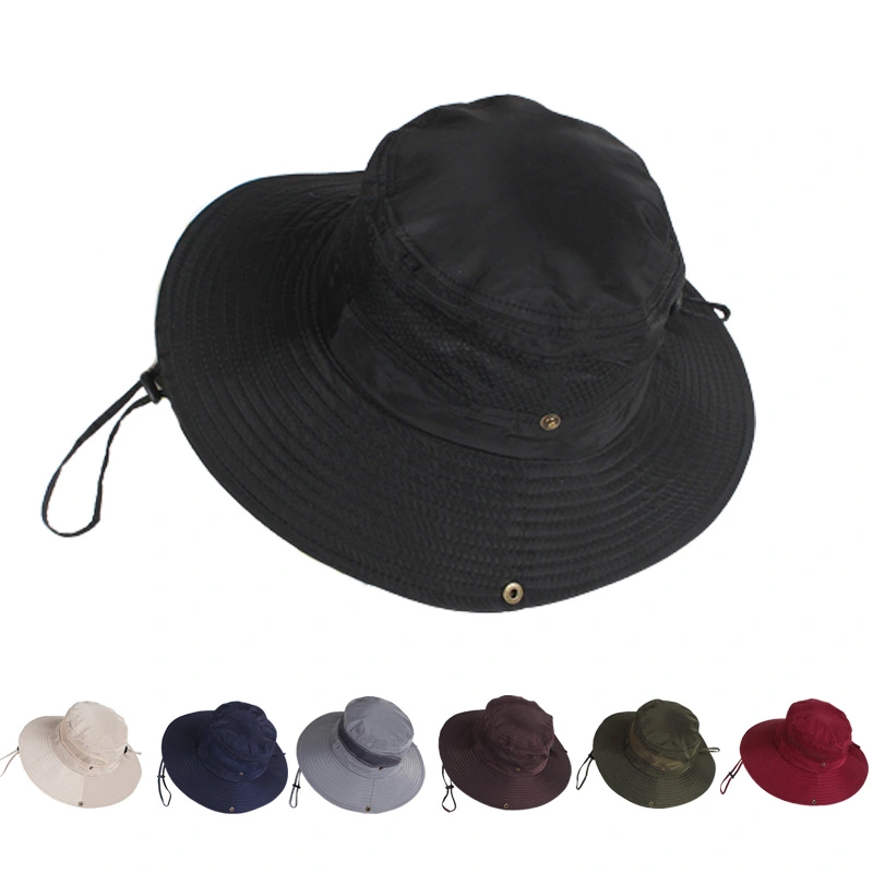 Women's Bucket Hat Foldable Men Drawstring Fisherman Hat