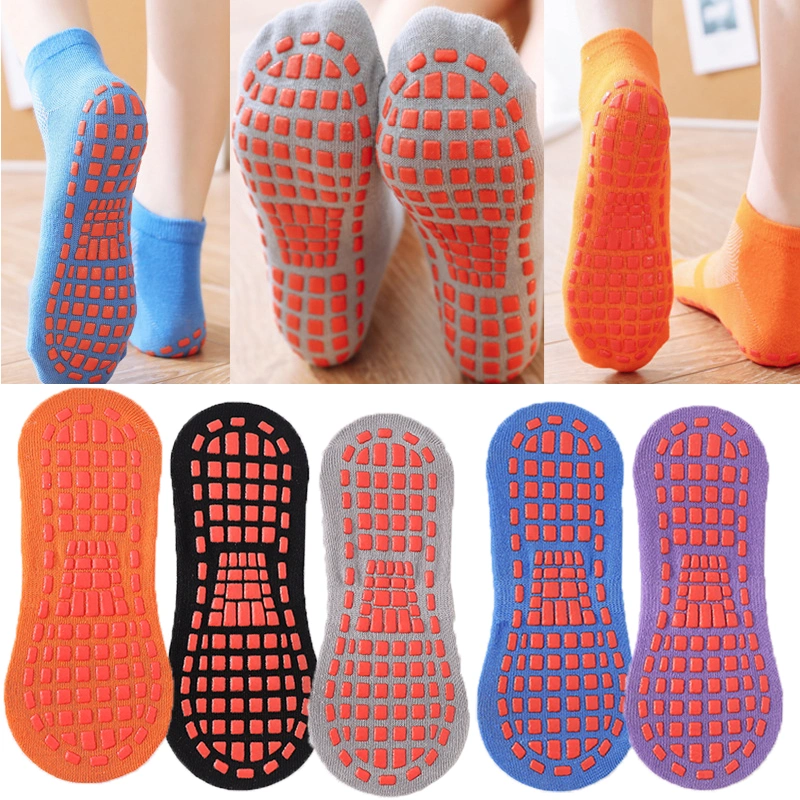 5 Pairs Cotton Sports Yoga Socks Non-slip Trampoline Socks