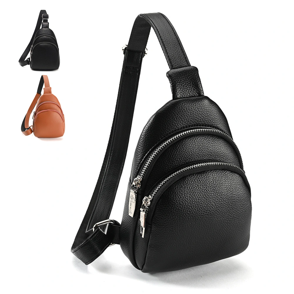 Women Sling Chest Bag Female Leather Shoulder Chest Bag