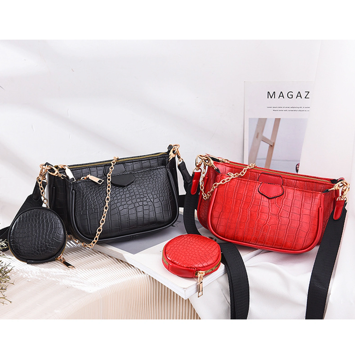 3-IN-1 Fashion Purses and Handbags Female Crossbody Bags#