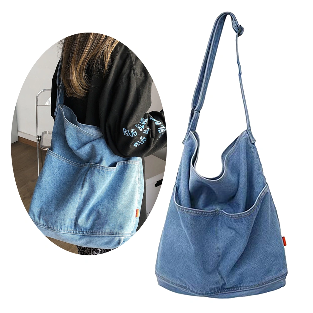 Female Denim Handbags Jeans Large Capacity Crossbody Bags-