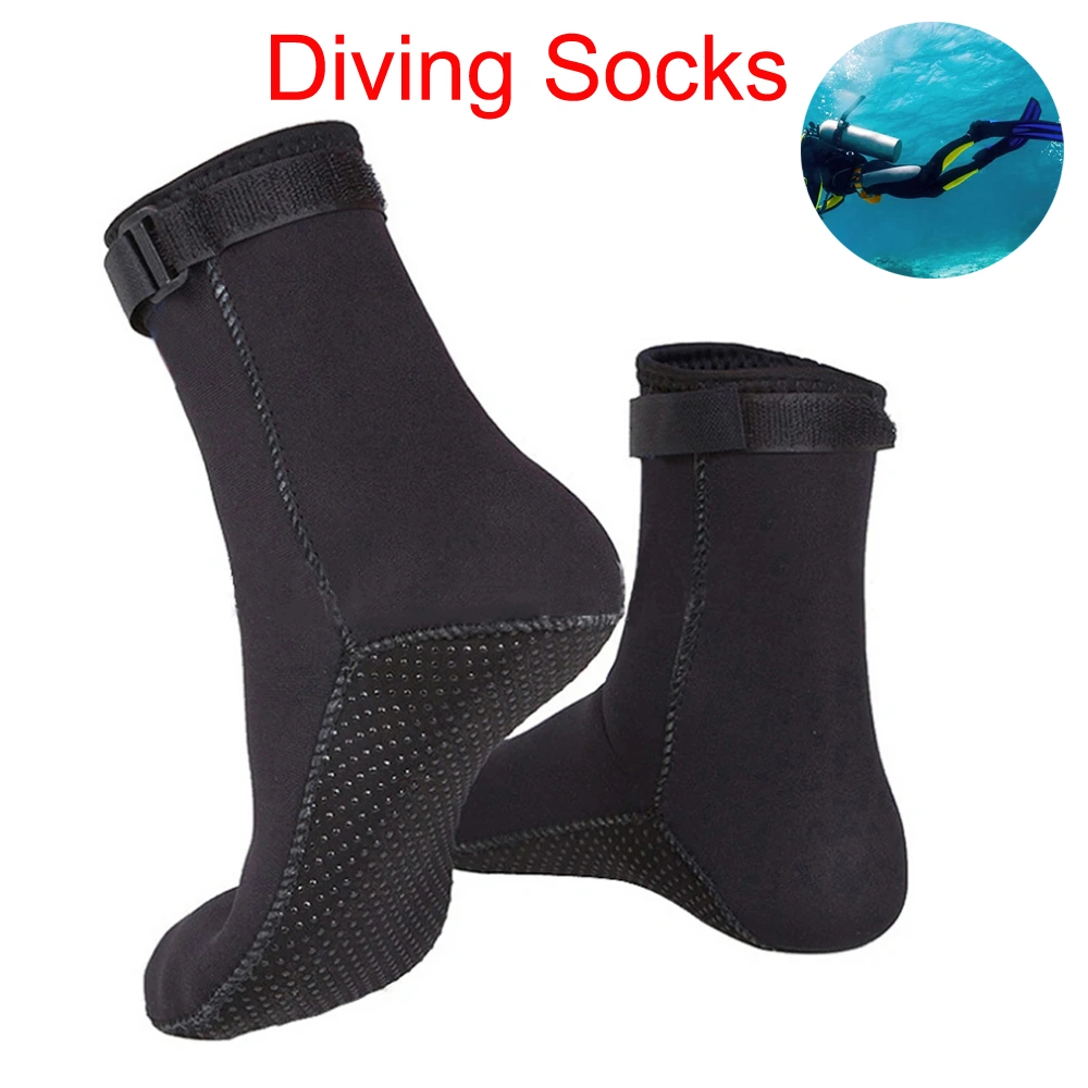 1 Pair 3mm Neoprene Diving Surfing Socks for Men Womens