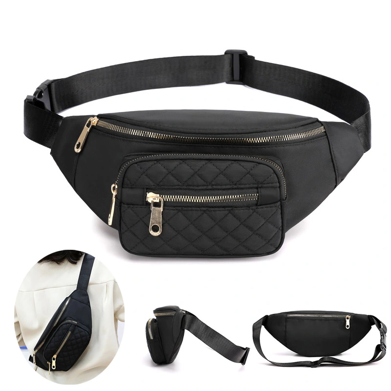 Plaid Women Waist Bag Waterproof Crossbody Chest Bag