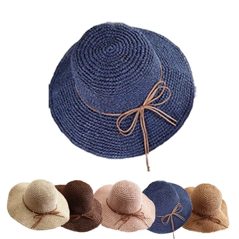 Foldable Large Brim Straw Hat Holiday Women Girls Beach Hat