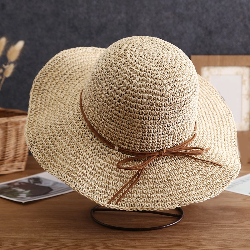 Women Summer Straw Sun Hat Foldable Holiday Beach Sun Hat