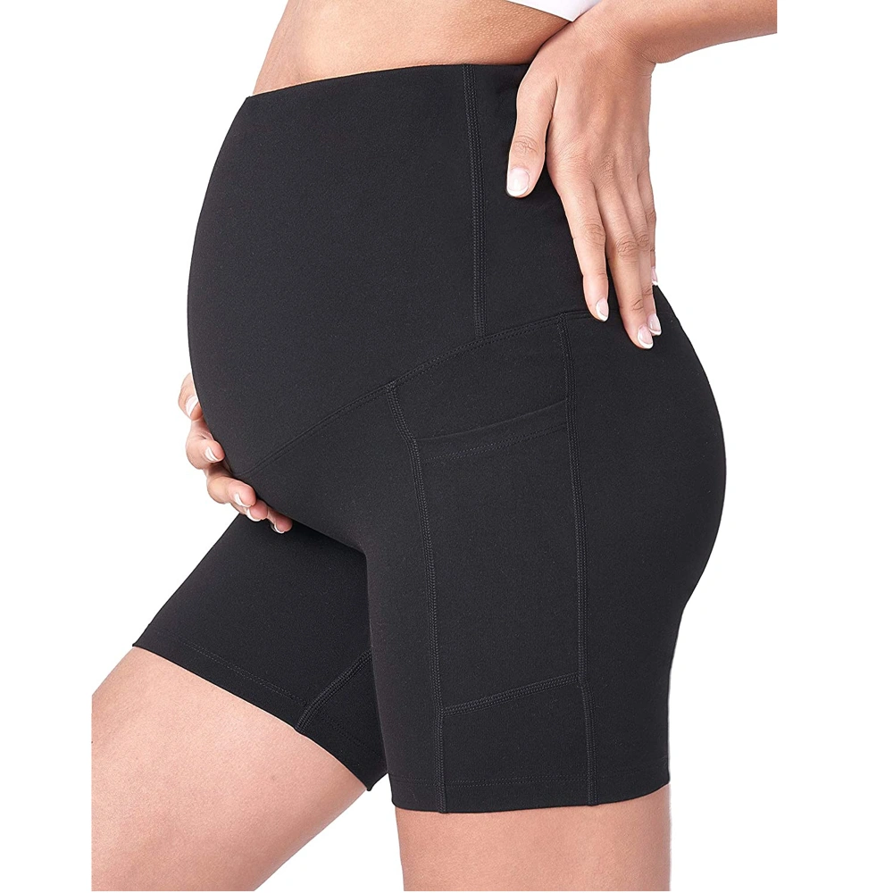 Summer Maternity Shorts High Waist Pants Workout Pants