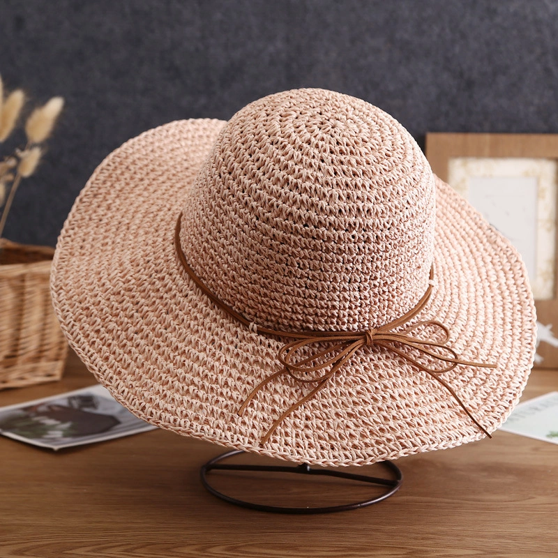 Summer Women's Foldable Large Brim Straw Beach Sun Hat