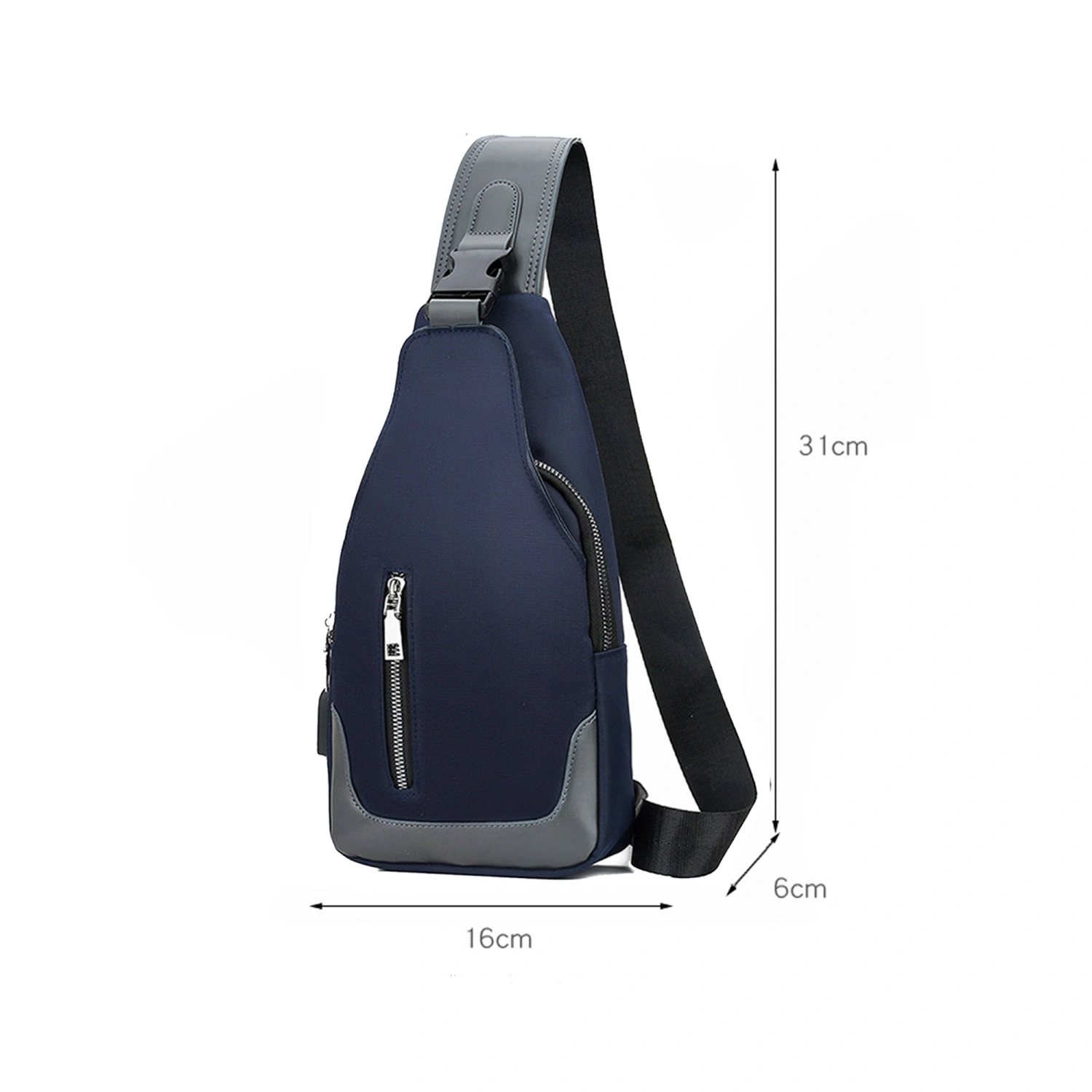 Oxford Chest Crossbody Bags for Men Shoulder Messenger Bag
