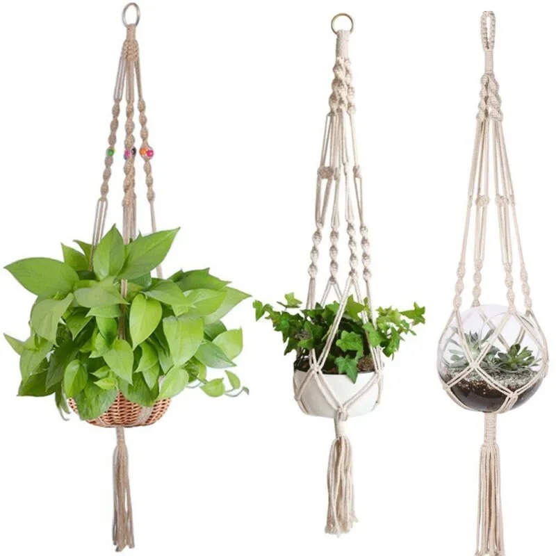 Plant Green Hanging Basket Flowerpot Creative Handmade Home Decor