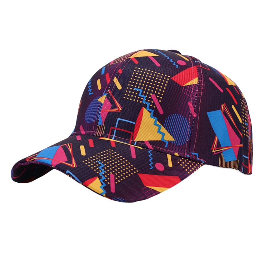 Men Women Baseball Hats Geometry Pattern Print Fashionable Peaked Cap