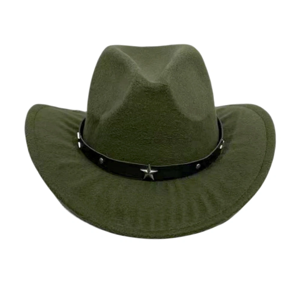 Western Cowboy Hat Vintage Wide Brim Jazz Hat for Adults Party Travel 