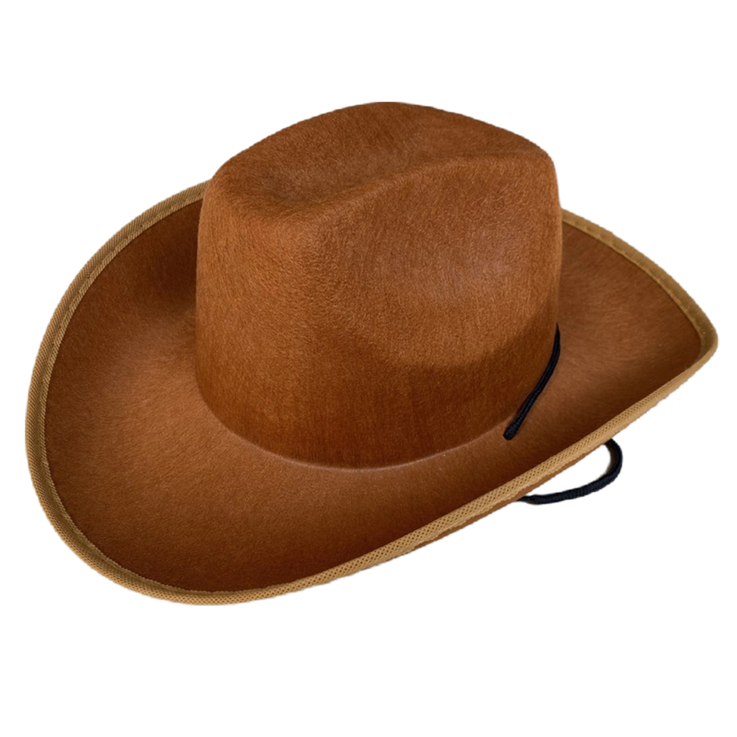 Felt Cowboy Hat Wide Brim Western Hat with Chin Strap for Adults Kids