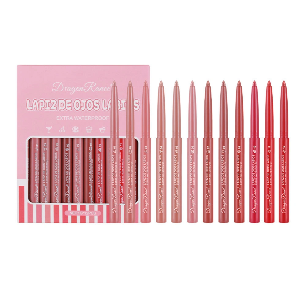 12 Pieces Lip Liner Set Long Lasting Matte Lip Liner Pencil Lipstick 