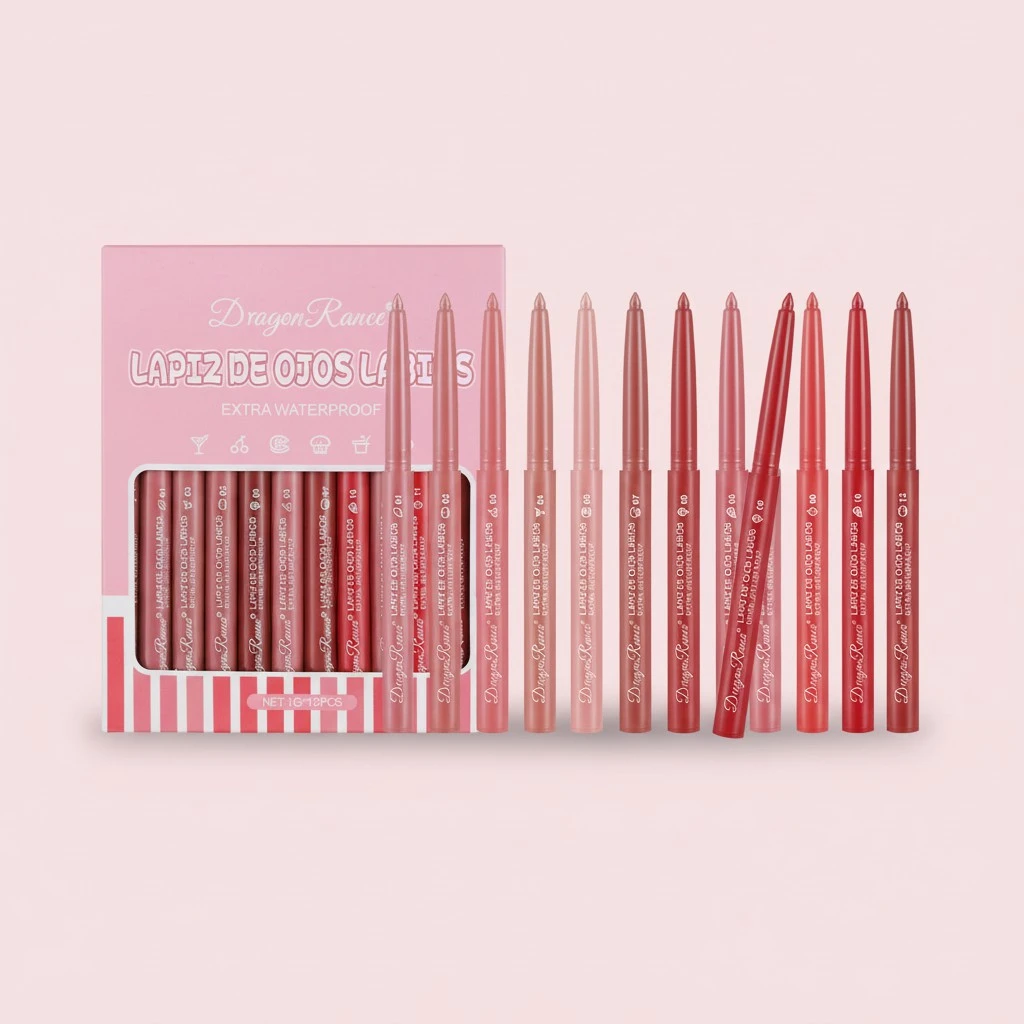 12 Pieces Lip Liner Set Long Lasting Matte Lip Liner Pencil Lipstick 