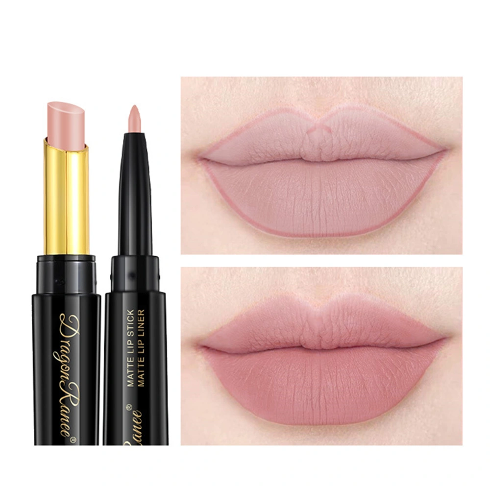 Matte Lipstick Double-ended Lip Liner and Lipstick Long Lasting Makeup