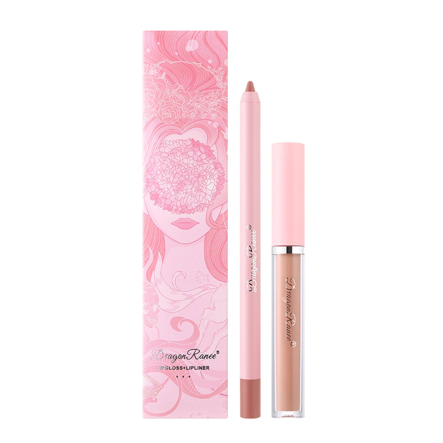 Lip Liner and Lipstick Makeup, Matte Nude Liquid Lip Stick Lipliner