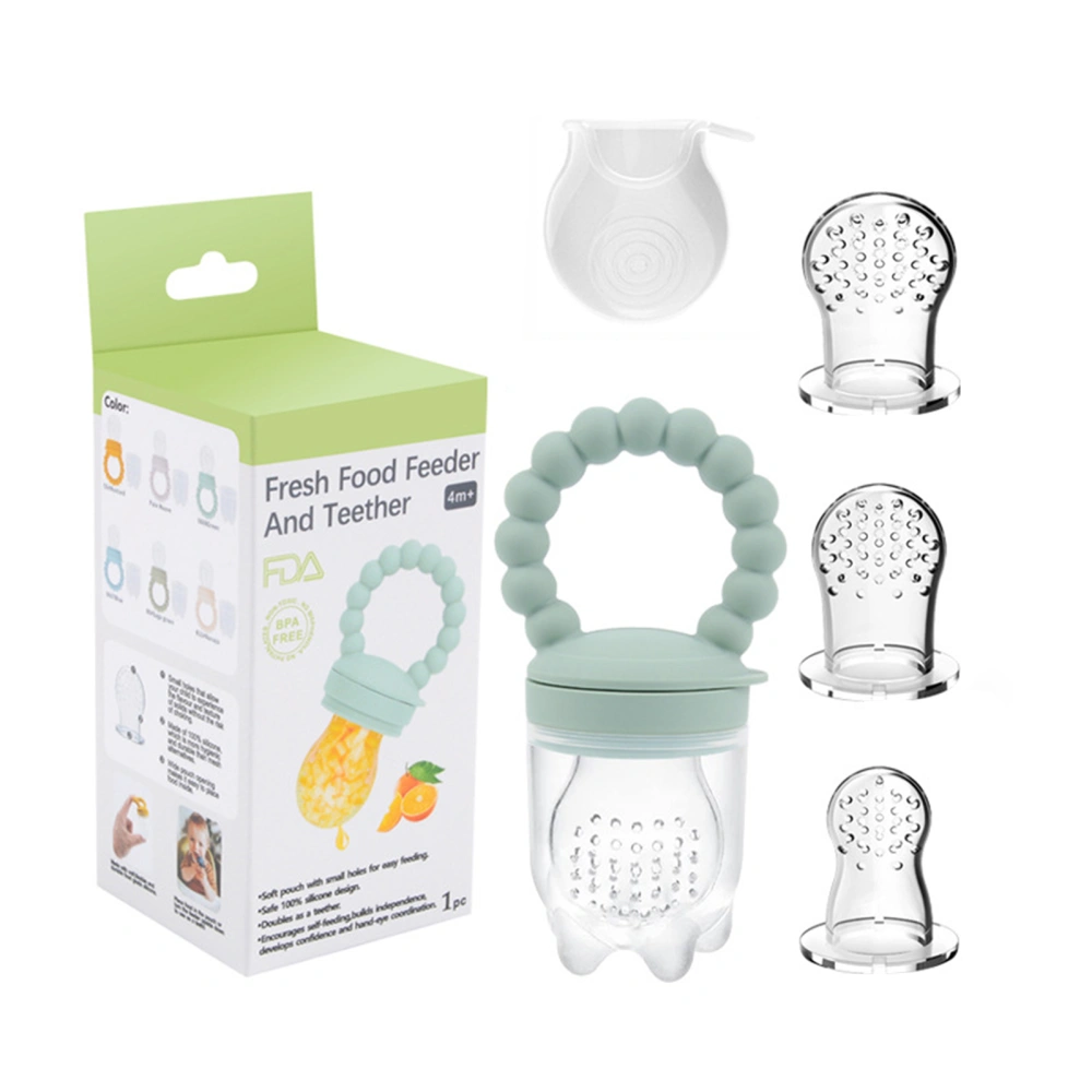 Baby Fruit Food Feeder Pacifier Infant Teether Toy with 3 Pouches