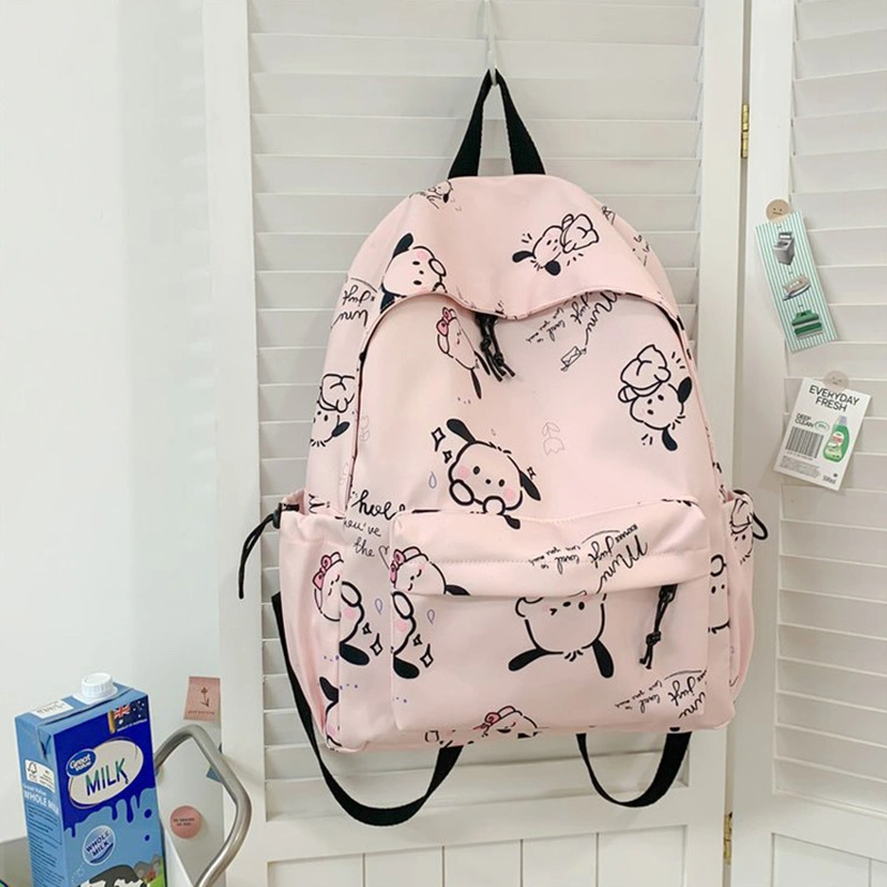 Girls Backpack with Plush Dog Pendant, Adjustable Shoulder Straps Bag 