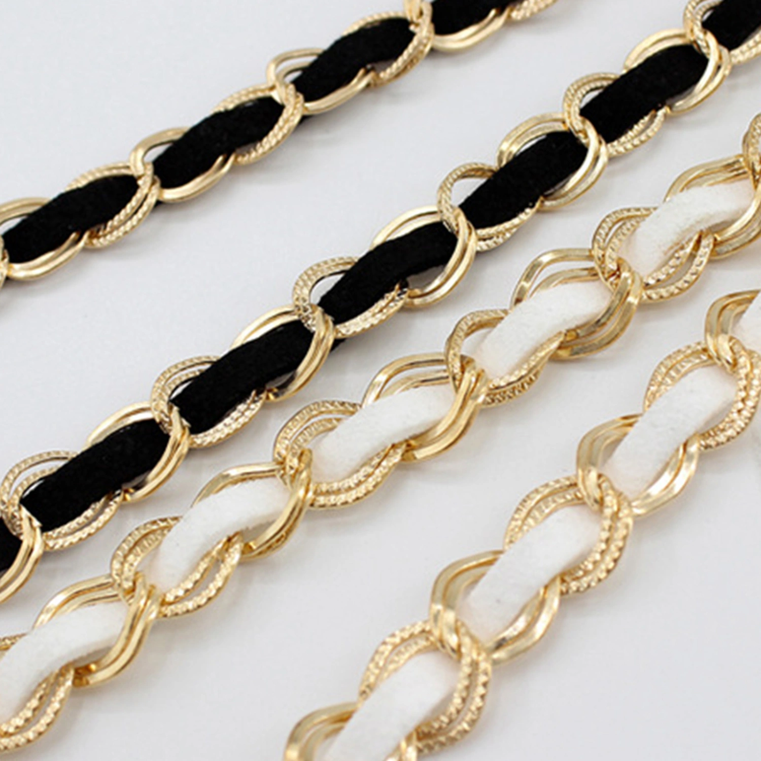 Women Metal Chain Belt Beaded Tassel Waistband Dress Decorative Belt