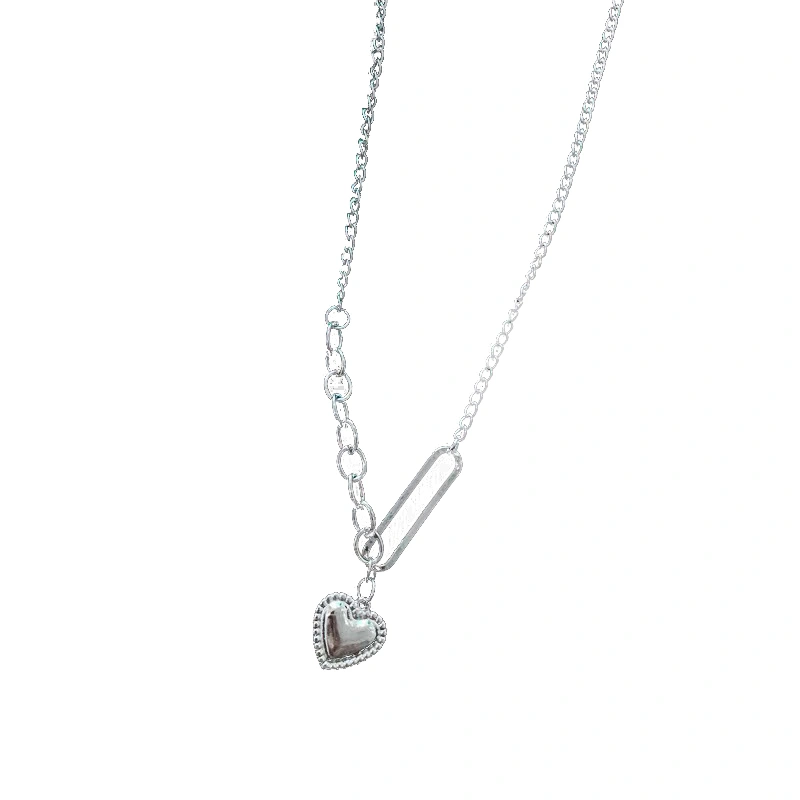 Women Heart Sweater Necklace Fashion Elegant Pendant Charm Necklace 