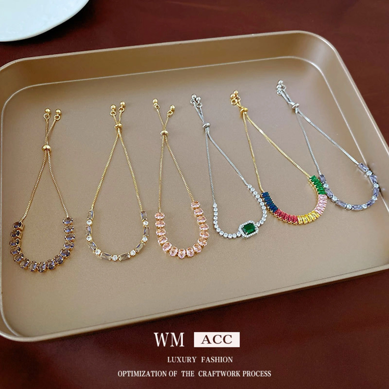 Zircon Rhinestone Bracelets Luxury Adjustable Sweet Bracelets