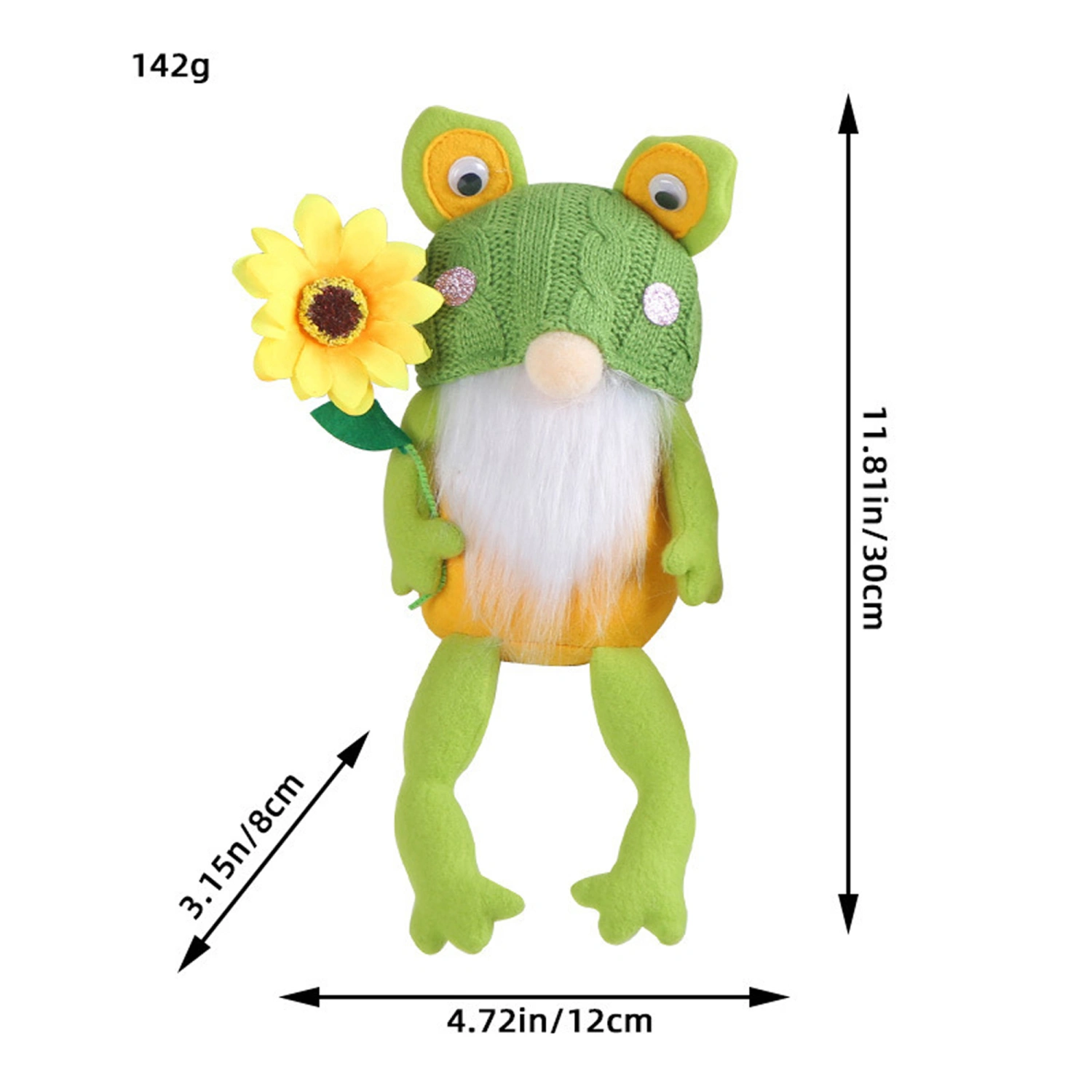 Frog Gnomes Plush Decorations, Farmhouse Gnomes Decorations for Home