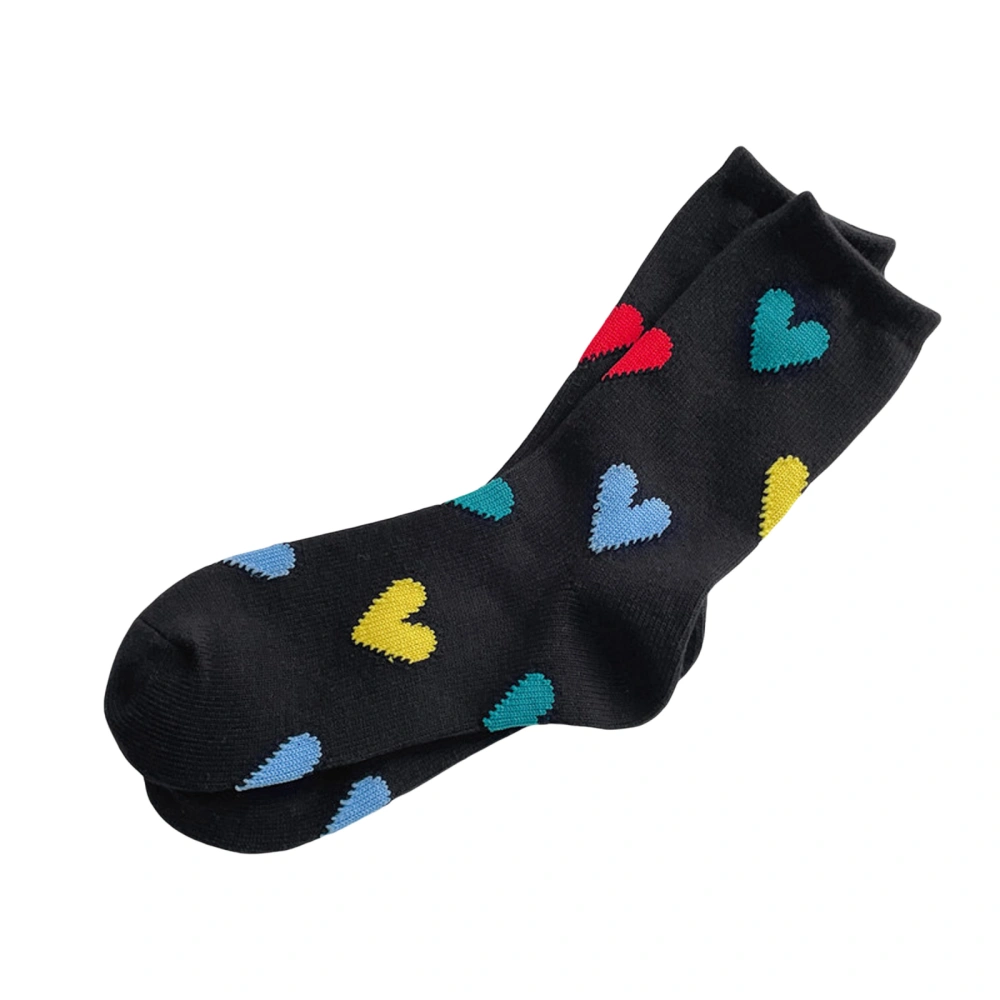 Women's Fashion Heart Crew Socks Funny Mid Tube Sneaker Socks