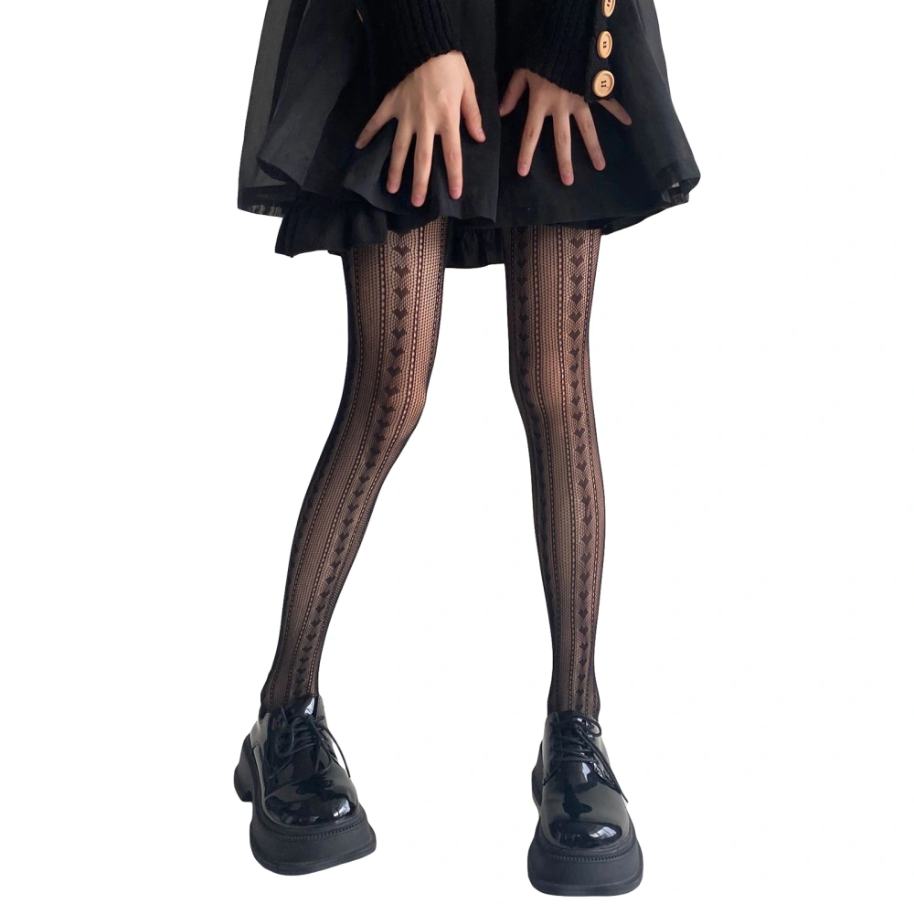 Women's Fishnet Cute Heart Hollowed Tights Stockings Pantyhose