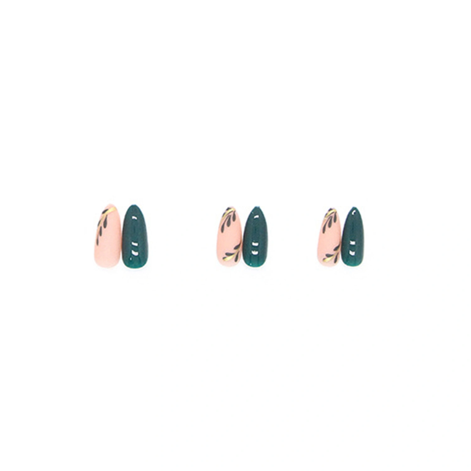 Medium Almond Press On Nails Kit, 24 Gel Fake Nails with Nail Glue