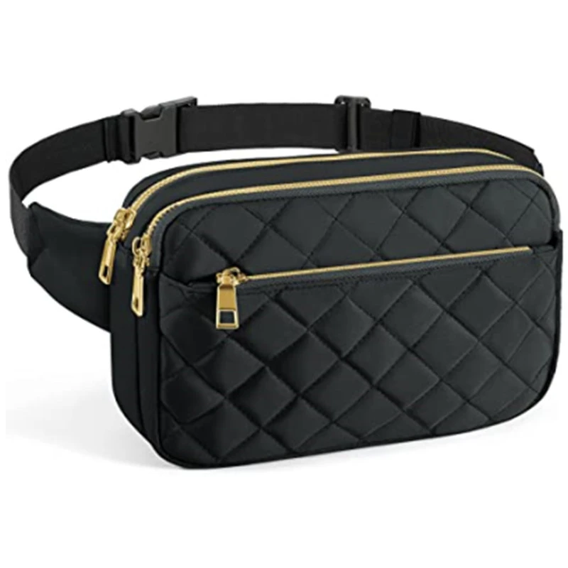 Plaid Waist Bag for Men Women Fashion Casual Fanny Pack-