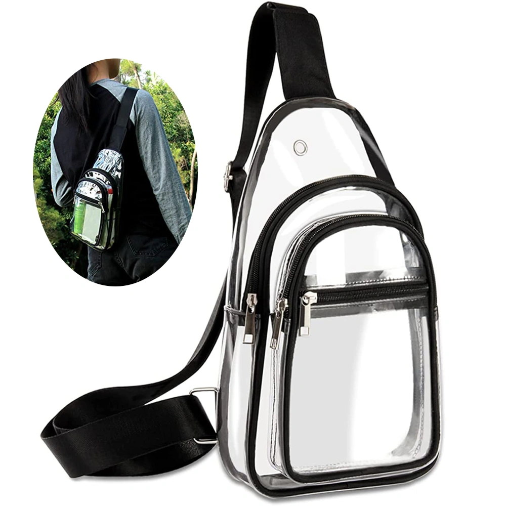 Transparent Crossbody Bags Simple Zipper PVC Fanny Packs-