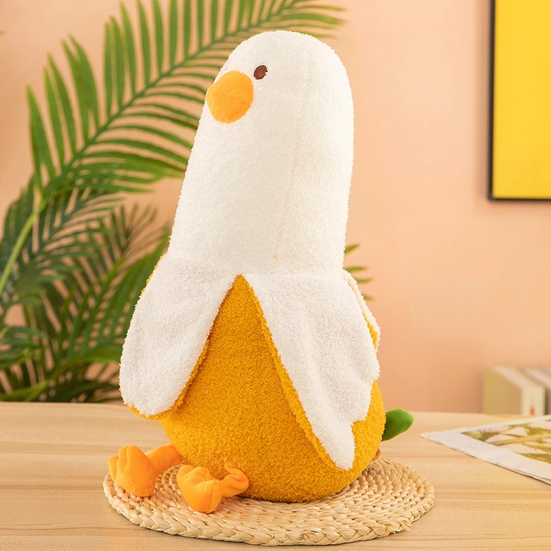 50CM Cute Banana Duck Stuffed Animal Duck Stuffered Doll Toy