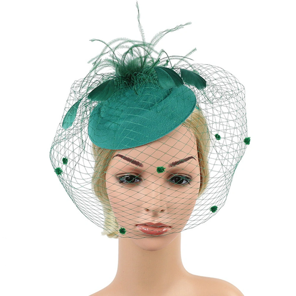 Women Mesh Fascinators Hat Party Wedding Retro Mesh Top Hat