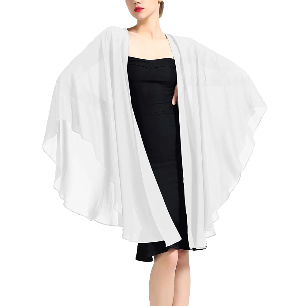 Fashion Chiffon Shawl Evening Dress Party Cloak Warm Shawl