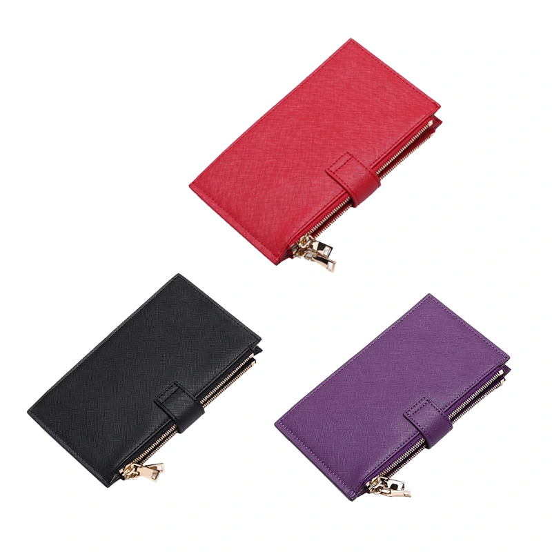 Woman Zipper Wallet RFID Blocking Coin Purse Wallet