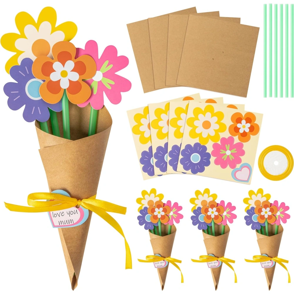 Flower Bouquet Craft Kit  for Mother Day 24 Pcs DIY Flower Craft 