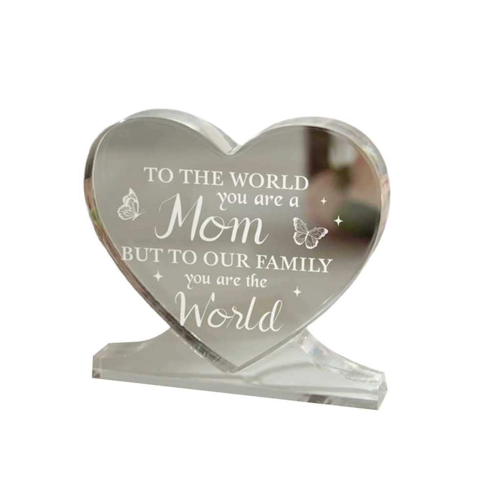 Transparent Heart-Shaped Acrylic Table Decor Birthday Gifts for Women