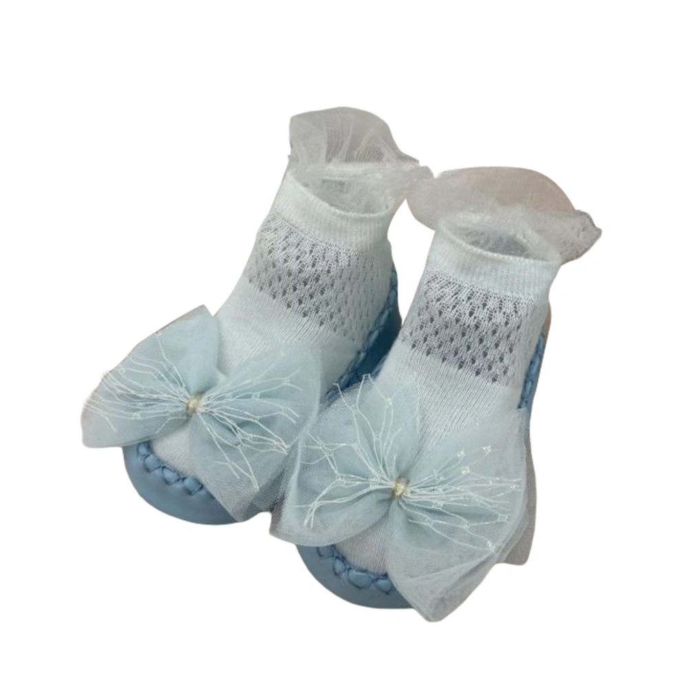 Baby Girl Anti Slip Floor Socks Breathable Mesh Big Bow Sock Shoes