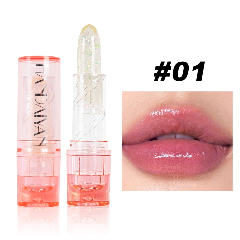 Lip Balm, Glitter Color Changing Moisturizing Waterproof Lipstick