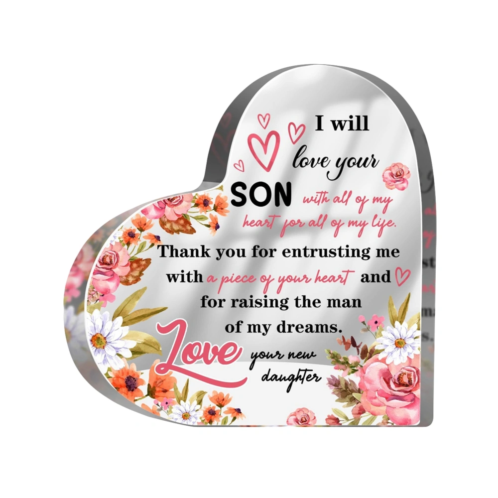 Thank You Gifts for Women Men, Acrylic Heart Decorative Sign Plaque