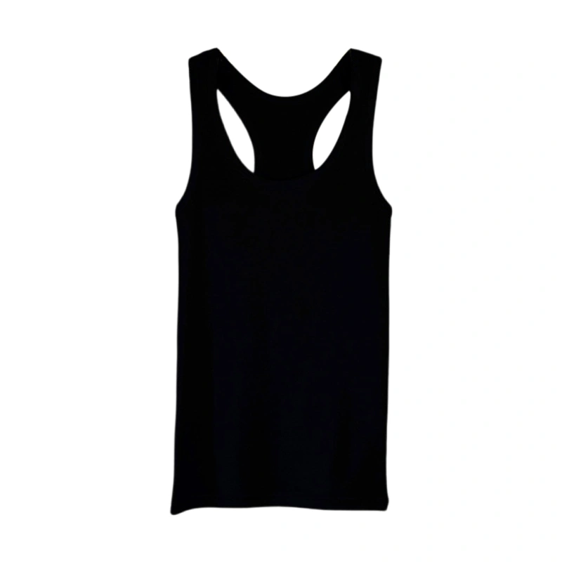 Women Tank Tops Solid Color Round Neck Casual Racerback Vests Tops