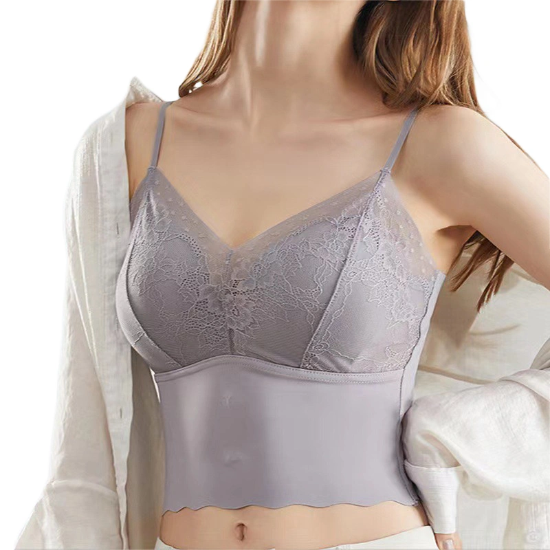 Women Camisole Tops Bra Lace Patchwork Cute Bras Supportive Lingerie