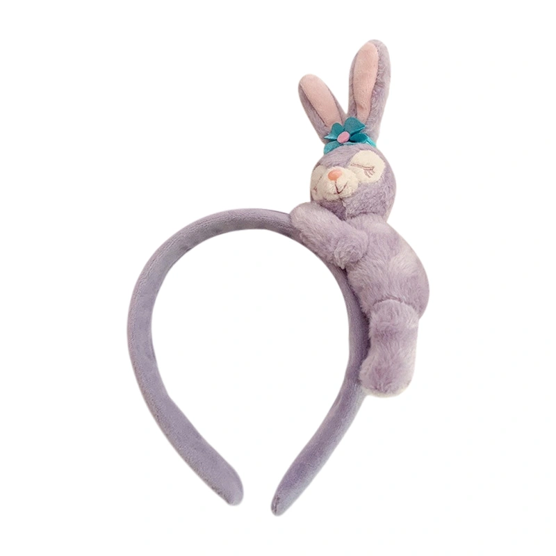 Bunny Hair Ties Clips Fuzzy Hair Elastics Headbands for Women Girls